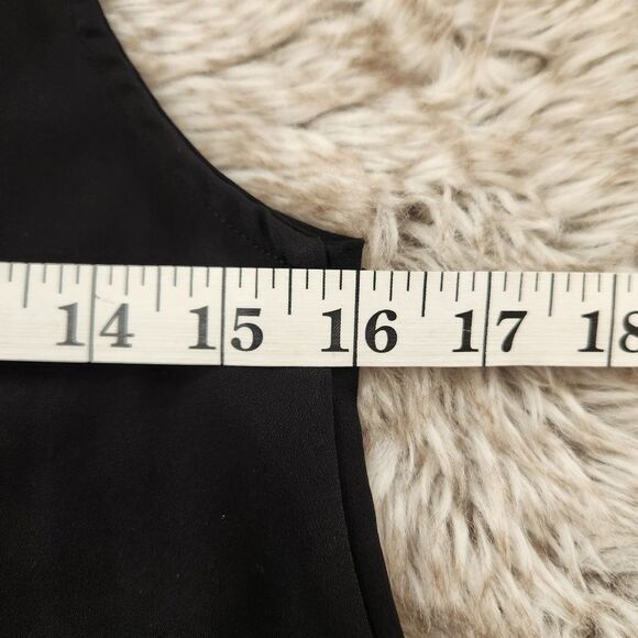 Lush V-Neck Sleeveless High-Low Hem Blouse Black Women's Size Small - Picture 9 of 11